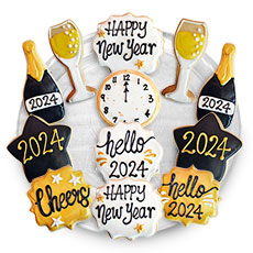 TRY45 - New Years Eve Cookie Favor Tray